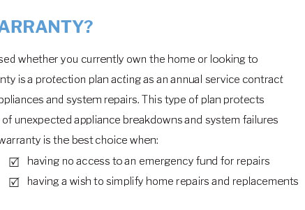 home warranty protection plan